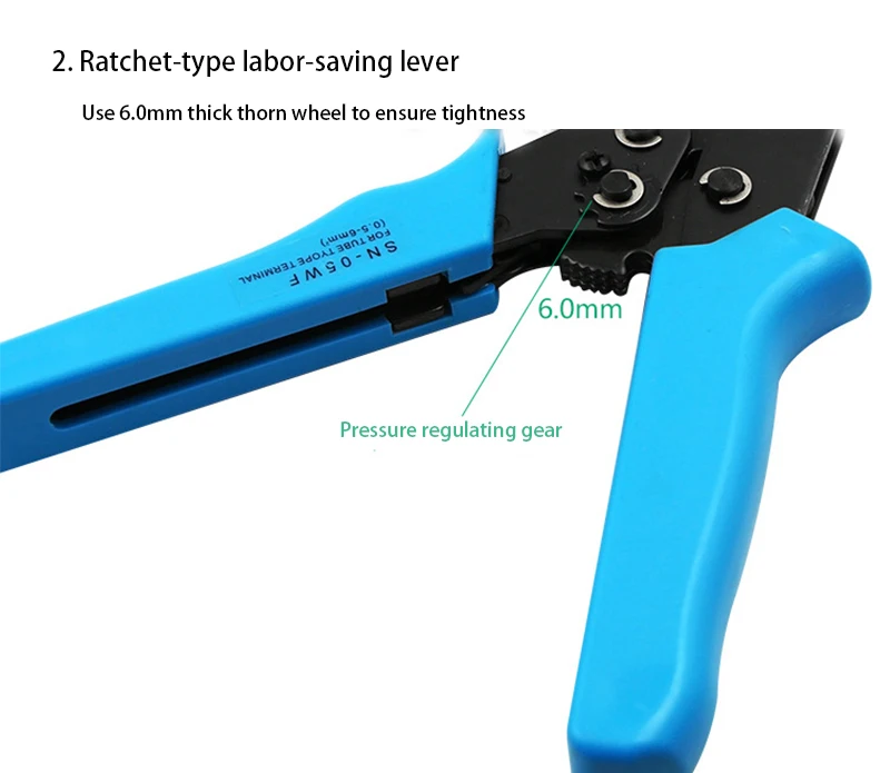 Мини европ стиль обжимной инструмент обжимные плоскогубцы холодного прессования Концевая изоляция 0,5-6мм2 мульти инструмент руки монтажный зажим синий