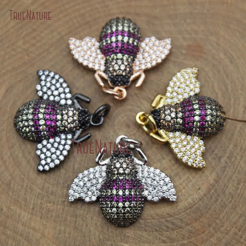 20171220-PM9251- Colours Zircon Micro Pave Bee Pendant Copper Pendant_7