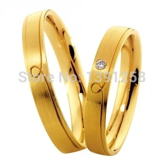 

JH NEW ARRIVAL 3mm Satin Solid 18ct 18k Yellow Gold I1 Diamond Wedding Band Ring Couples Lovers Ring Fine Jewelry