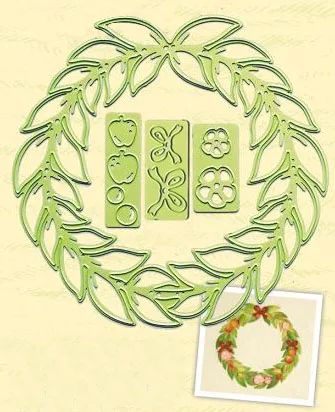 

Wreath All Seasons Frame 94*94mm Metal Cutting Dies Scrapbooking Album DIY Card Craft Embossing Die Cuts New 2019 Arrival