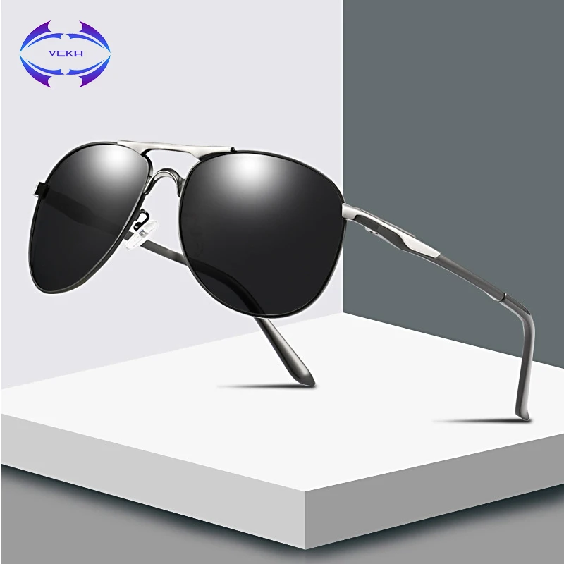 

VCKA Driving Polarized Sunglasses Men Pilot Chameleon Discoloration Sun glasses classic Women oculos de sol masculino Eyewear