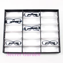 Ускоренная 4 высококачественные очки солнцезащитный экран подставка держатель лоток коробка 18 отделений