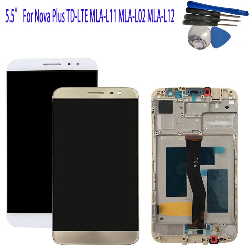 

With Frame 5.5" For Huawei Nova Plus TD-LTE MLA-L11 MLA-L02 MLA-L12 LCD Display Touch Screen Digitizer Assembly Replacement