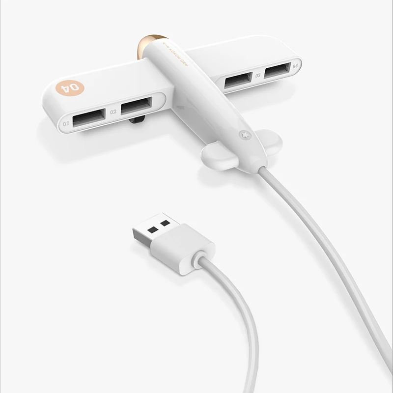 

DOITOP Airplane Type USB 2.0 Splitter HUB USB Splitter Adapter Cable For PC Phone MP3 4 Port Charging High Speed Charger