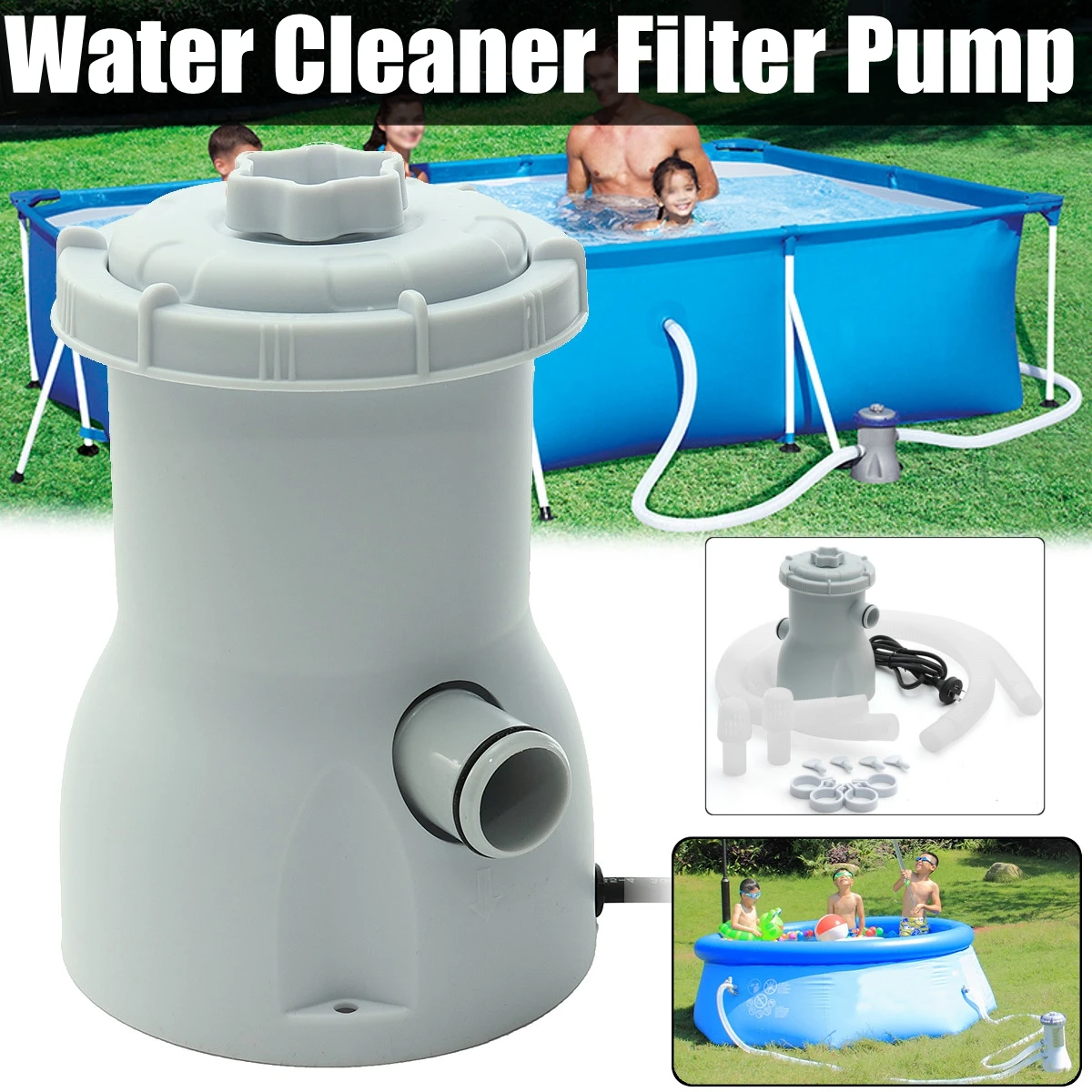 220V Electric Filter Pump Swimming Pool Filter Pump Water Clean Clear Dirty Pool Pond Pumps Filter/swimming Pool Water Cleaner