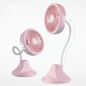 

Usb Rechargeable Desktop Desk Lamp Fan Student Learning Multi-Function Pen Holder Table Lamp Fan For Home Office Best Gift