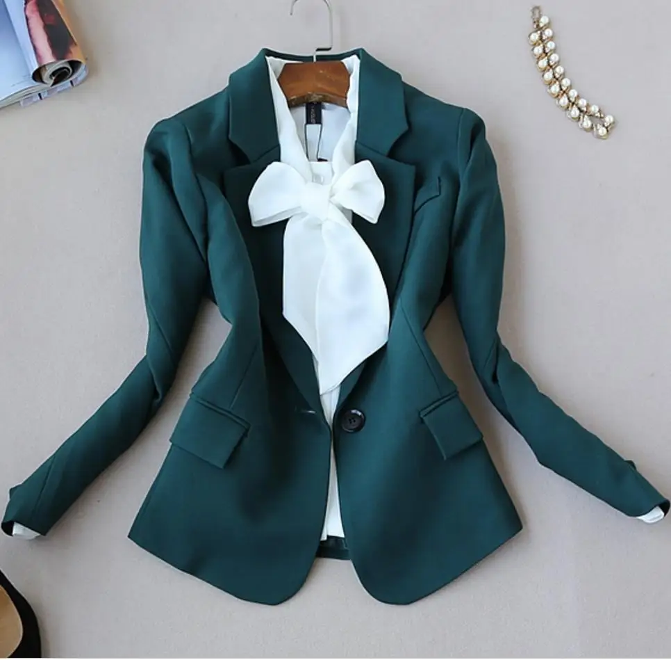 Юбка для женщин s Бизнес работы костюмы Женская Офисная Униформа Тонкий дамы формальная Куртка одной кнопки блейзер индивидуальный заказ