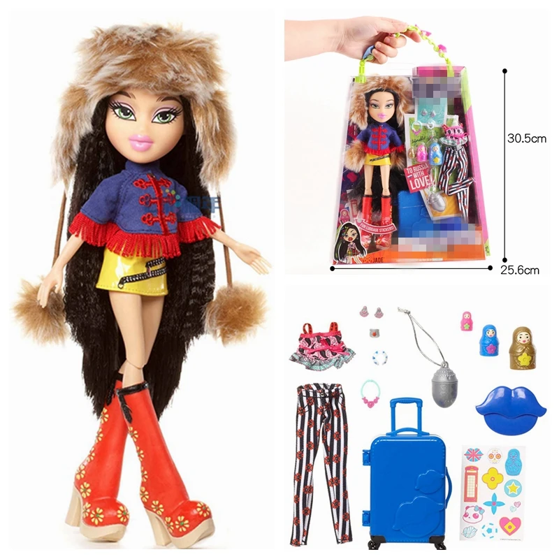 Оригинальная Кукла Bratz для учебы за рубежом красные волосы и красивая