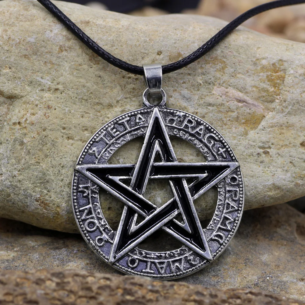 Youe shone черная пентаграмма звезда Pagan Druid Скандинавская Руна викинга Оловянная
