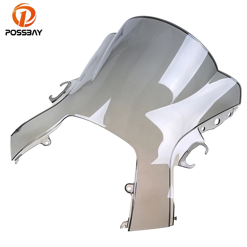 

POSSBAY Motorcycle Windscreen Windshield Double Bubble Cafe Racer Scooter Windscreen Wind Deflector For Honda VFR1200 10-13