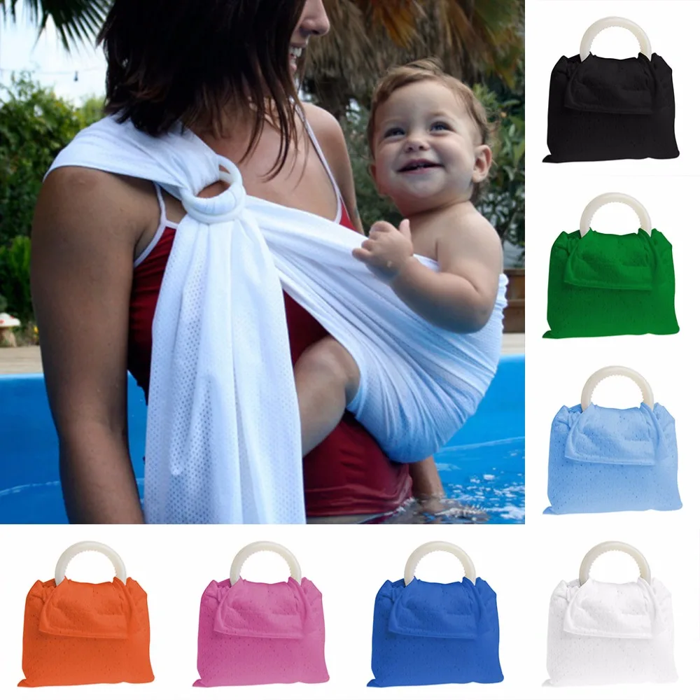 Utility Baby Toddler 2 Ring Sling Carrier Water Mesh Fast Drying