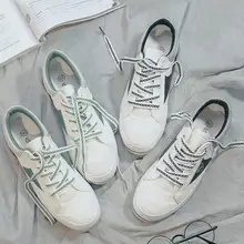 Модные богемные двухцветные полосатые вязаные плоские шнурки 80 см/100 см/120 см повседневные шнурки