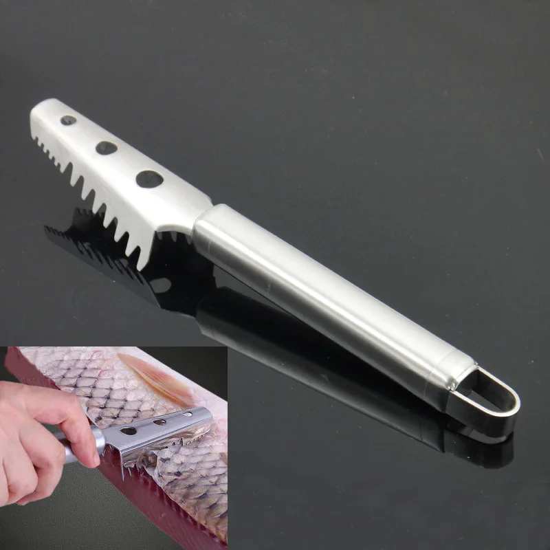 Stainless Steel Fish Scales Fast Fish Cleaning Knife Skinner Fish Skin