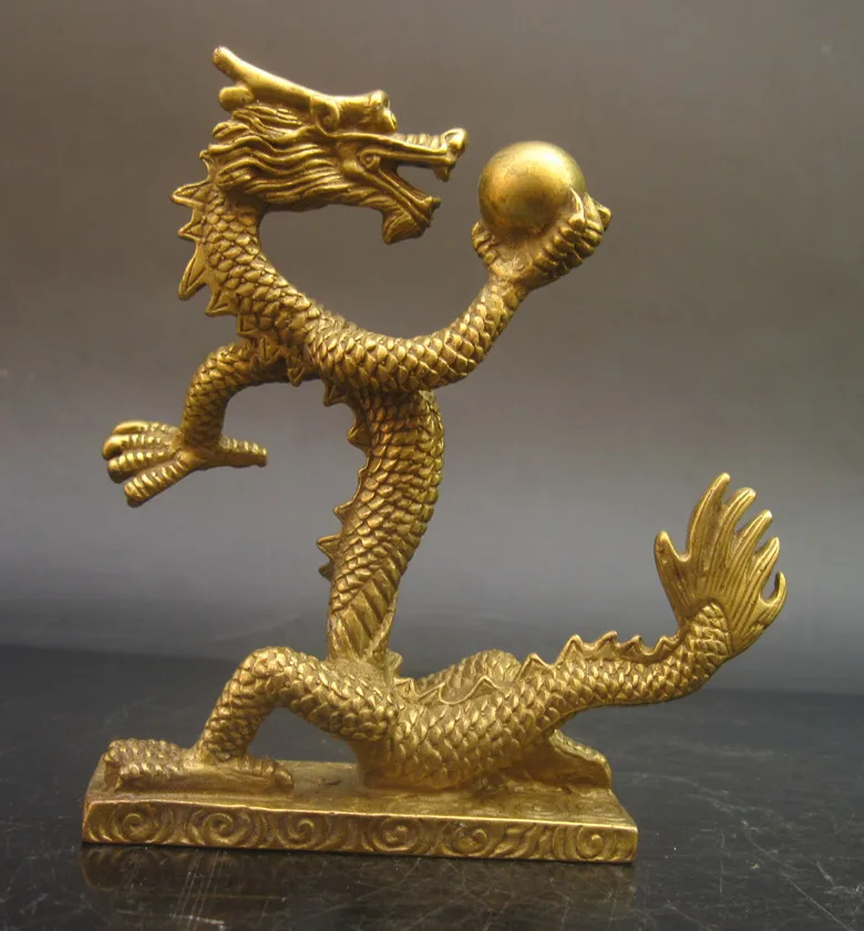 

wholesale bronze factory Copper crafts Good copper dragon decoration golden dragon feng shui products decoration crafts