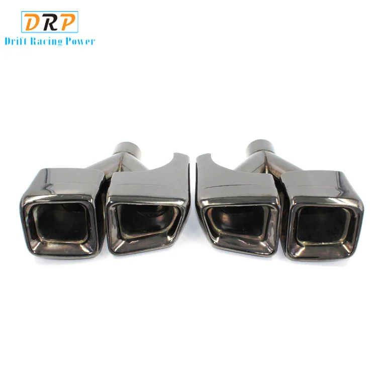 

2pcses/set Exhaust Tip Muffler Tip Stainless Steel Throat Tail pipe black Y shape For Benz W212 E200 E300 E260 E63