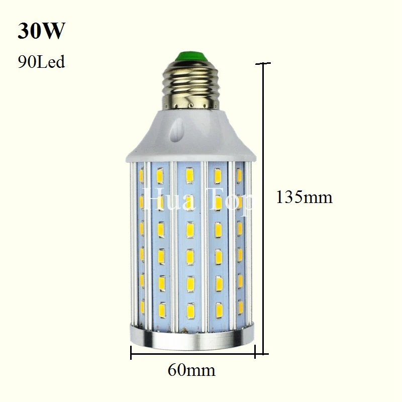 Высокомощный алюминиевый 5730 SMD светодиодный светильник 85-265 в E27 15 Вт 20 Вт 30 Вт 40 Вт 50 Вт 60 Вт 80 Вт светодиодный теплый холодный белый 1 шт