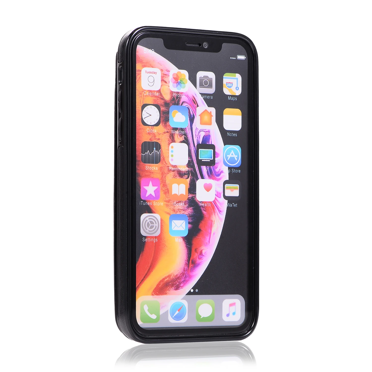 Чехол Кошелек из искусственной кожи с цветочным узором для iPhone X XS MAX XR 6 6S 7 8 Plus