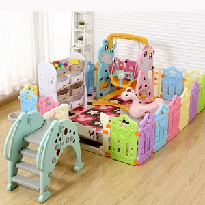 Portable Baby Playpen Foldable Indoor Kids Fence Plastic Ball Pool Children's Playpen Safety Baby Bed Fence Security Barrier