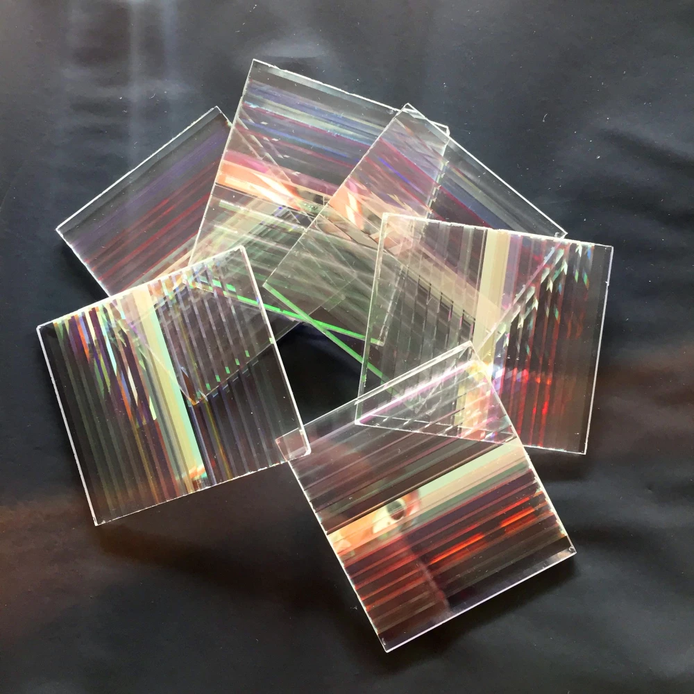 10pcs Defective Slim Prism PBS Decorative Prism Physics Light Research Glass 