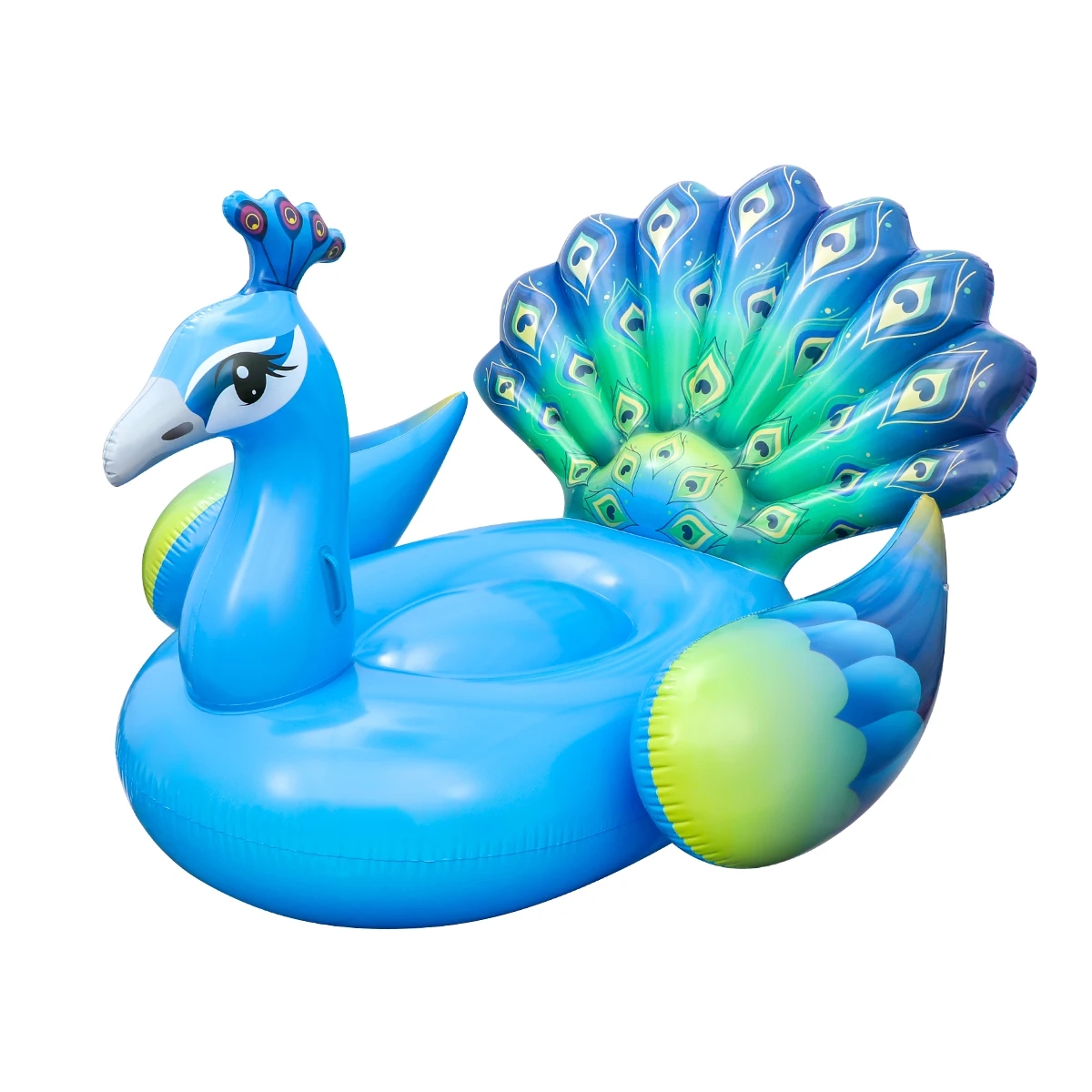 

IBASETOY 1PC PVC Giant Peacock Lounge Raft Float for Pool Party Swimming Outdoor