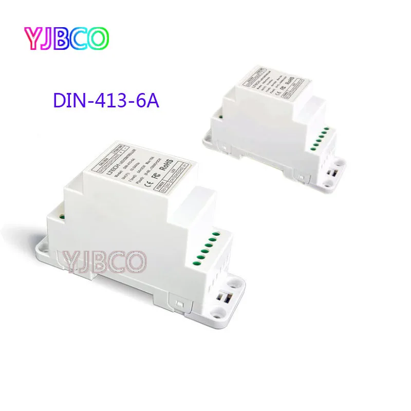

best price DIN-413-6A;DC12V-24V input;6A*3CH MAX 18A outputCV DALI Dimming Driver Puch Dim(DIN rail/Screw dual-use)