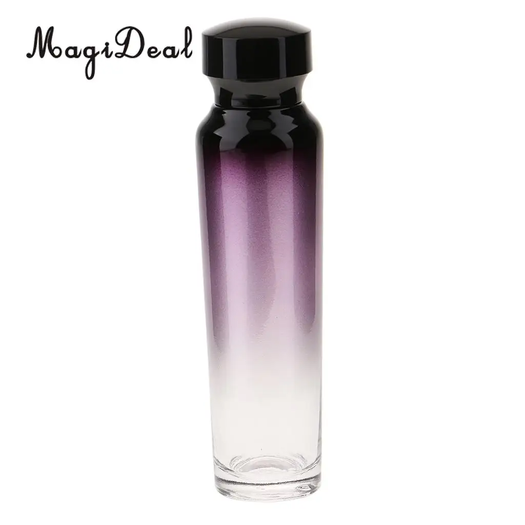 100ml Purple Glass Empty Reusable Bottle Jar Make Up Container Holder with Screw Lid for Face Treatment Lotion Essential Oil