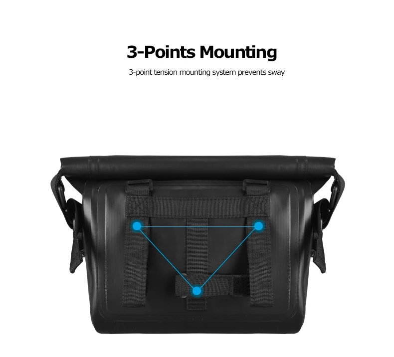 Perfect Sahoo 111361-SA Full Waterproof 3L Mountain Road Cycling Bike Bicycle Handlebar Bag Pannier Pouch Basket Dry Bag Shoulder Strap 5