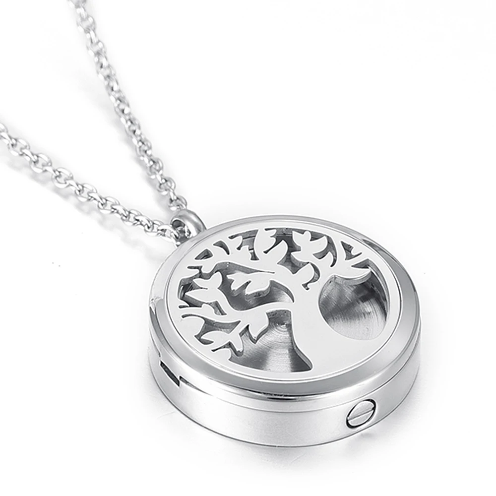 

IJD5003 2 Function Essential Oils Box Diffuser Locket Pet/Human Ash Holder Keepsake Urns Pendant Hold Ashes Memorial Jewelry