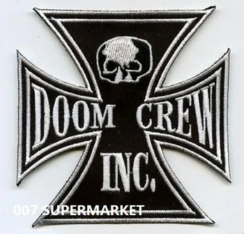 

DOOM CREW BLACK LABEL SOCIETY BLS IRON CROSS SKULL Music Band LOGO Embroidered IRON ON Patch Heavy Metal