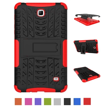 

For Samsung Galaxy Tab 4 7.0" T230 T231 T235 SM-T230 7" Tablet Case Cover Silicone TPU+PC Kickstand Dual Armor Back CoverS Cases
