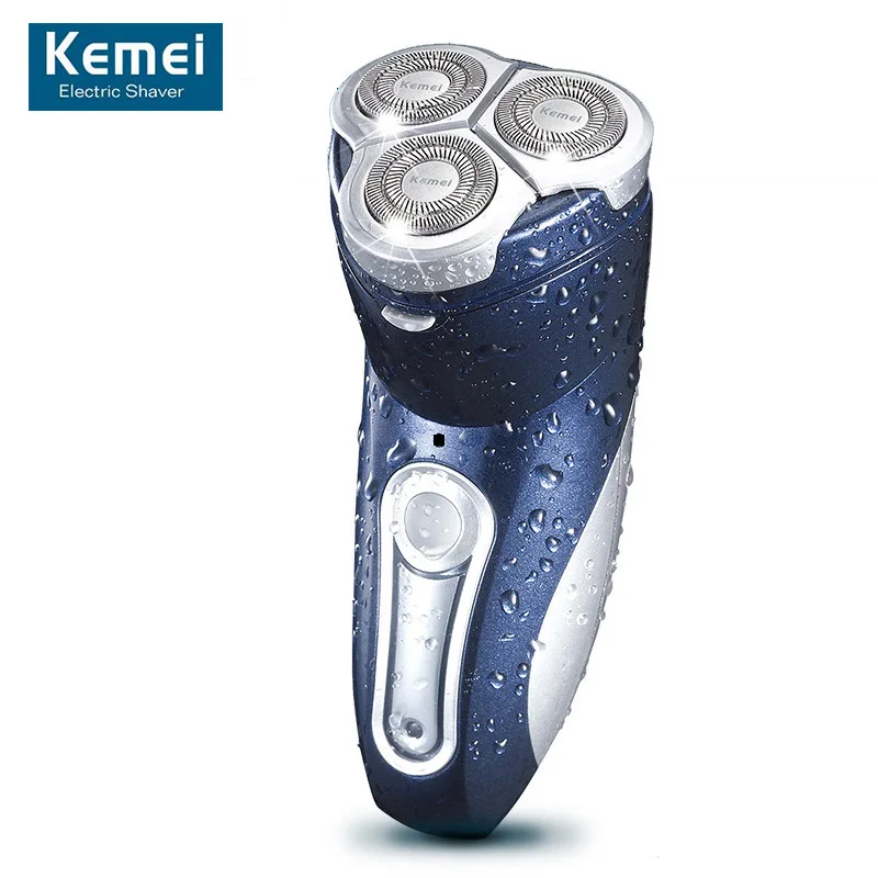 

Original KM-6078 3 Heads Washable Electric Shaver Triple Blade Electric Rechargeable Shaving Razors Men Face Care 3D Floating