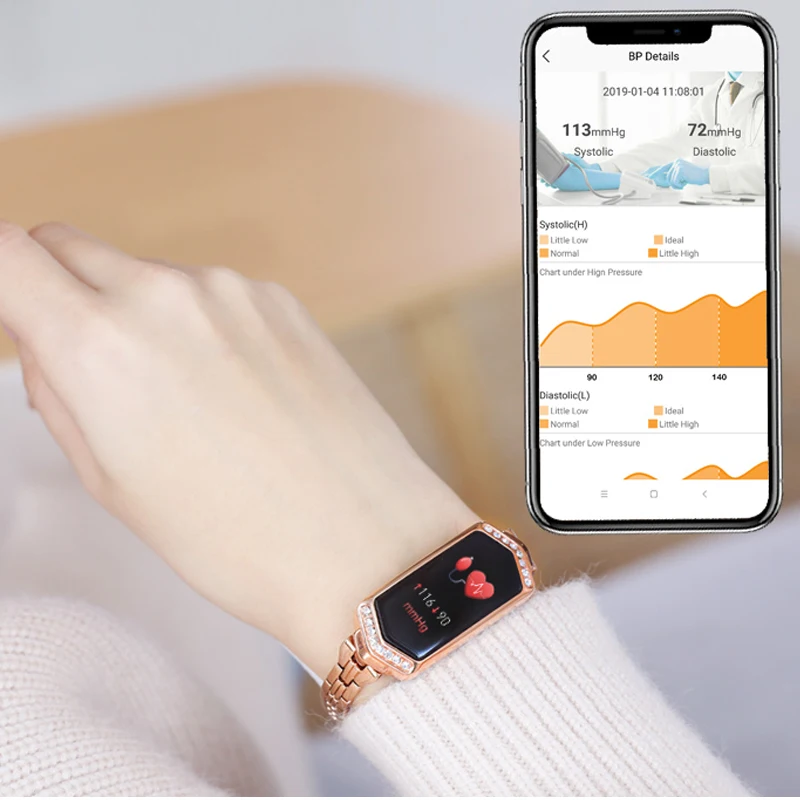 IP67 водонепроницаемые B78 Смарт-часы для женщин фитнес-браслет трекер сердечного ритма Монитор артериального давления Smartwatch подарок для девушки