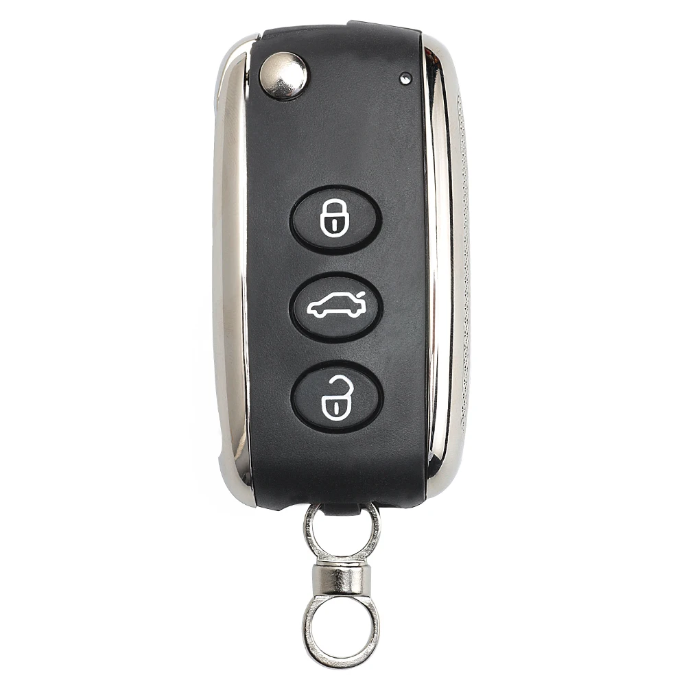 Keyecu Новая замена 3 кнопки дистанционного ключа автомобиля оболочки чехол Fob для Bentley Mulsanne Arnage 2002