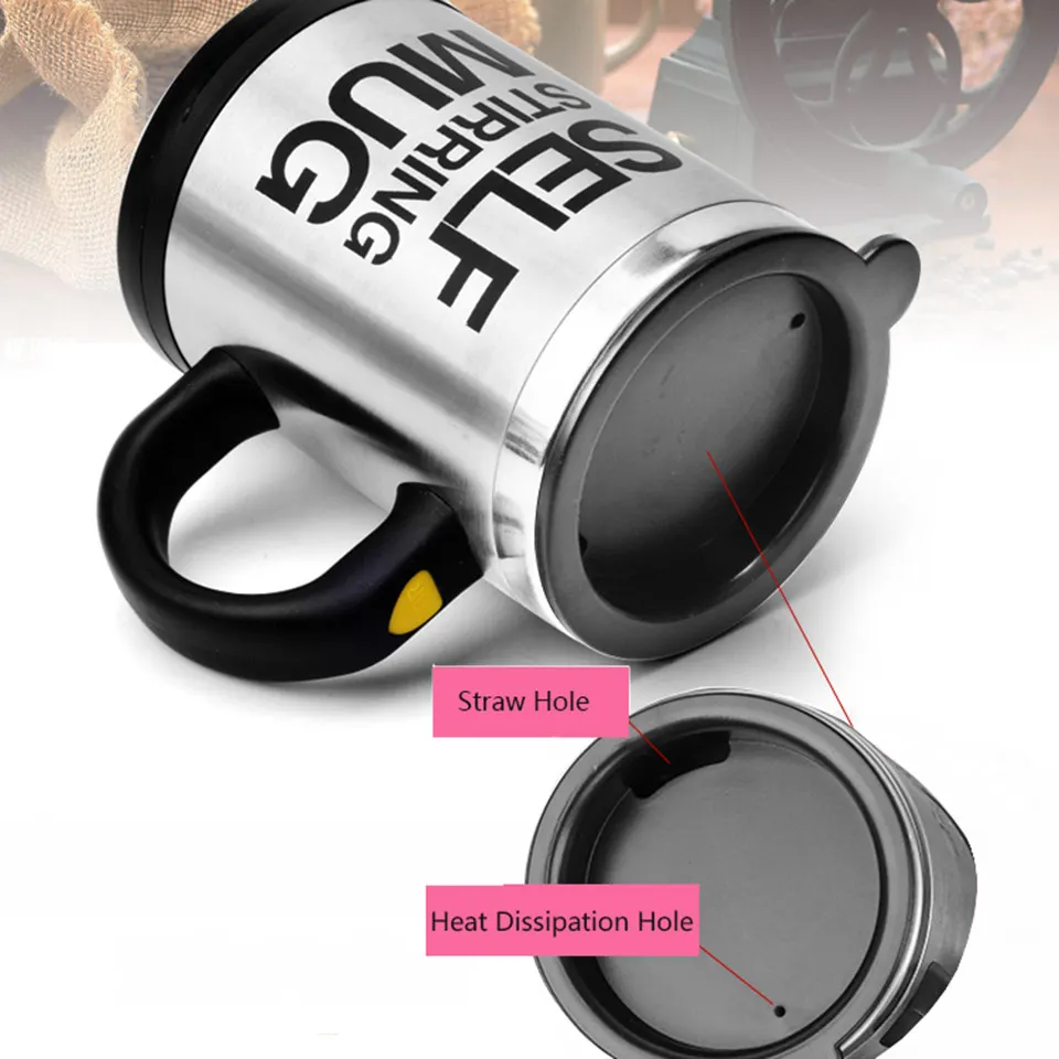 400ml Mug Automatic Electric Lazy Self Stirring Mug Travel Coffee Mug Self Stirring Double Insulated Mugs Cup With Lid           8
