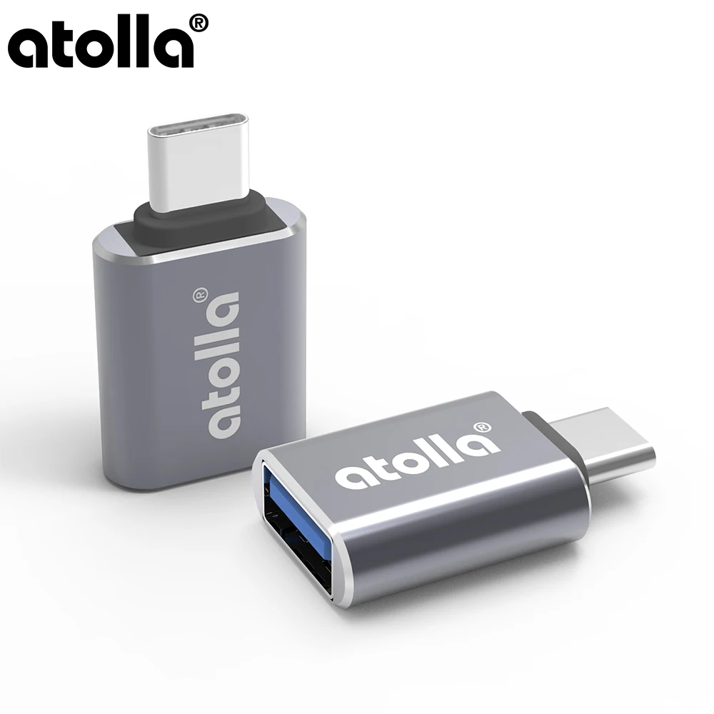 Atolla Универсальный USB адаптер USB C к Micro USB OTG кабель type C конвертер для MacBook Pro /, Dell XPS 13 и 15 [упаковка из 2]