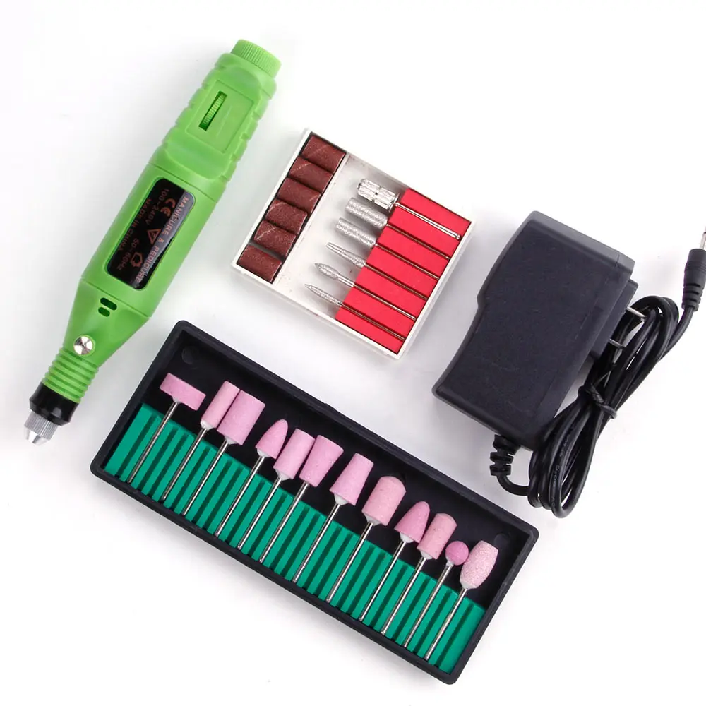 

1set Power Electric Professional Nail Manicure Machine Nail Art File Tools Cuticle Remover Ceramic Drill Bit Set Rotary Burrs