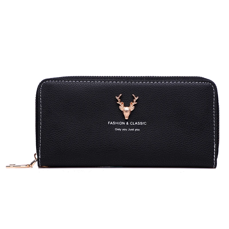 

2019 Amarte New Fashion PU Wallet Solid Color Money Clips High Quality Women Purse Multicolor Optional Simple Wild Women Purse