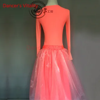 

Dancer's Vitality 2017 New Brand Round Neck Lace yarn Latin Dance Dress Women Salsa Samba Tango Cha-Cha Dancing Dresses For Kids