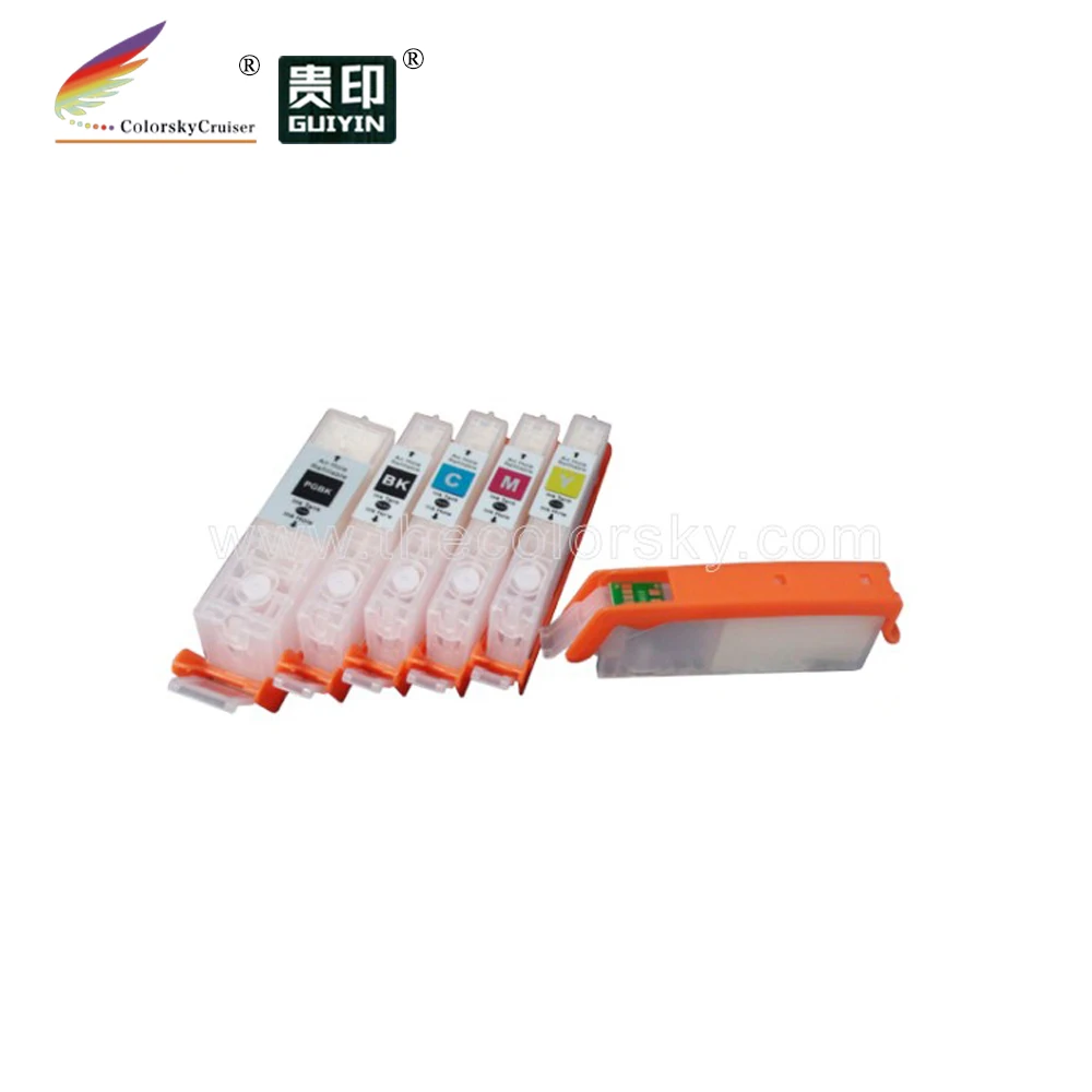 

(RCC150-5) refillable ink cartridge for Canon pixma MG5410 MG5610 MG6610 IP7210 MX721 MX921 IX6810 PGI-150 CLI-151 PGBKbkcmy