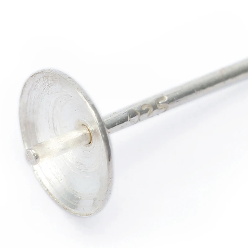 Basehome 925 пробы Серебряные серьги настройки 3/4/5/6 мм Пустой Круглый базовые кабошон серьги-гвоздики для ушей, чаша основа сообщений чистого серебра серьги