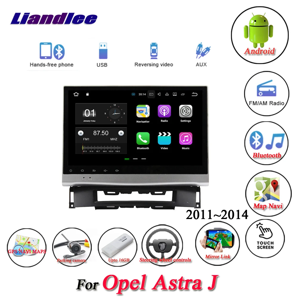 Sale Liandlee Car Android System For Opel Astra J 2011~2014 Radio AUX Mirror link GPS Navi Navigation HD Stereo Multimedia No CD DVD 2