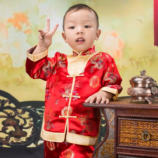 Spring Autumn Embroidered Children Ancient Chinese Costume