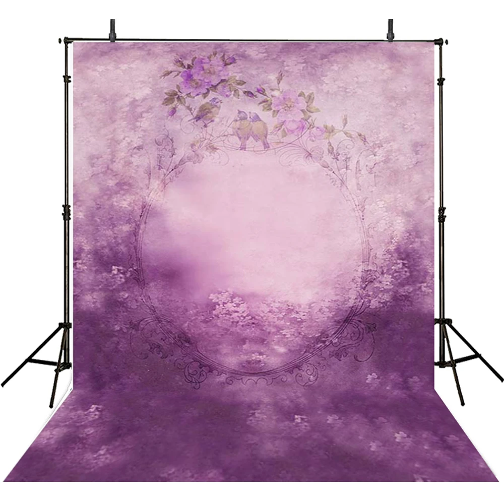 Hot Purple Photography Backdrops Vinyl Backdrop For Photography Floral