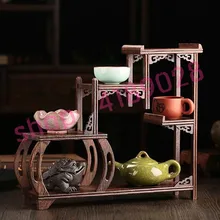 Твердая древесина Куриное Крылышко, деревянные, полукруг продвигаются шаг за шагом, антикварные полки, орнамент маятник стеллаж для выставки товаров