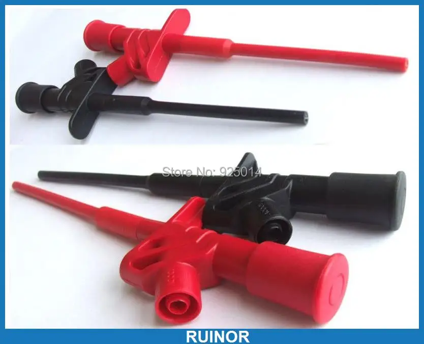 

2PC/lot new Test Probes 1000V 10A Spring Loaded car Test Hook Clip liers for banana jack