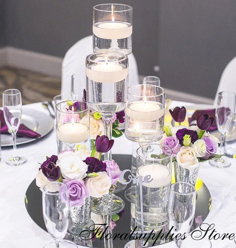 30cm Diameter Round/Square Acrylic Mirrors For Wedding Table