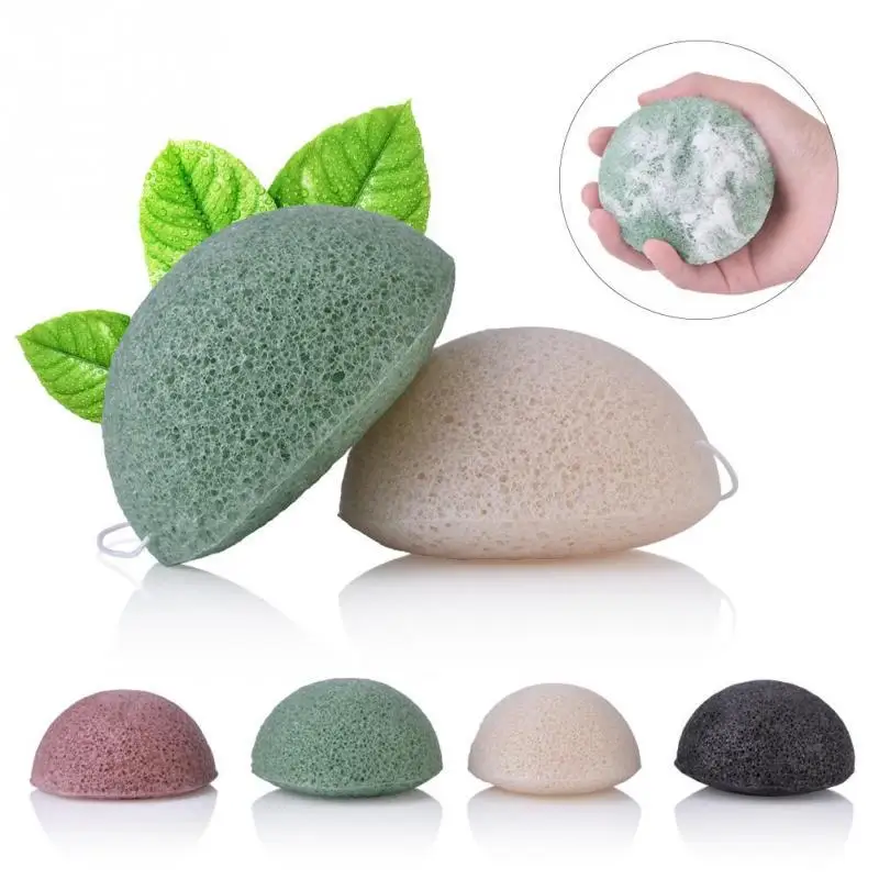 Natural Wood Fiber Facial Puff Face Cleanse Washing Sponge Exfoliator Cleansing Sponge Puff