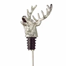 Homestia Hirschkopf Weinflasche Cork Ausgießer Stopper Deer Stag Weinausgießer Belüfter Wein Stopfen Wein Server