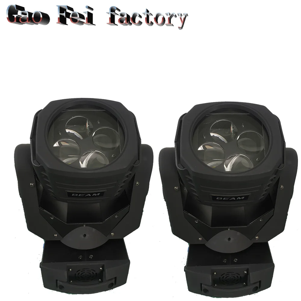 

2pcs Super Beam 4x25W LED Moving Head Light Professional Stage Effect Lighting Cree Led Lamp Max Bright DMX DJ Party Light
