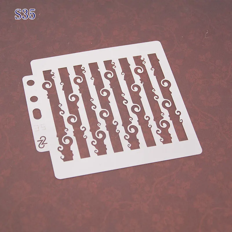 

Wave Layering Stencils Drawing Color Spraying Stencil for Diy scrapbook/photo album coloring,painting stencil,home decor